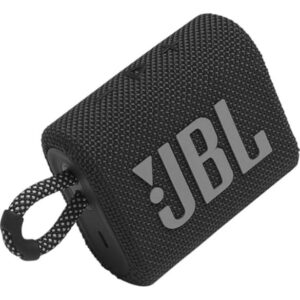 JBL Go 3 Wireless Portable Bluetooth Mini Speaker, Small Speaker with Pro Sound, Vibrant Colors with Rugged Fabric Design, Lightweight IP67 Waterproof, Type C Interface (Without Mic, Black)