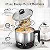 AGARO Esteem Electric Multi Kettle 1.2L, 600W, with Stainless Steel Body, Egg Rack, Grill Rack, 3 Heating Modes & Rapid Boil Technology, Boiling Water, Tea, Coffee, Oats, Noodle, Soup - Image 4