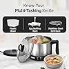 AGARO Esteem Electric Multi Kettle 1.2L, 600W, with Stainless Steel Body, Egg Rack, Grill Rack, 3 Heating Modes & Rapid Boil Technology, Boiling Water, Tea, Coffee, Oats, Noodle, Soup - Image 5